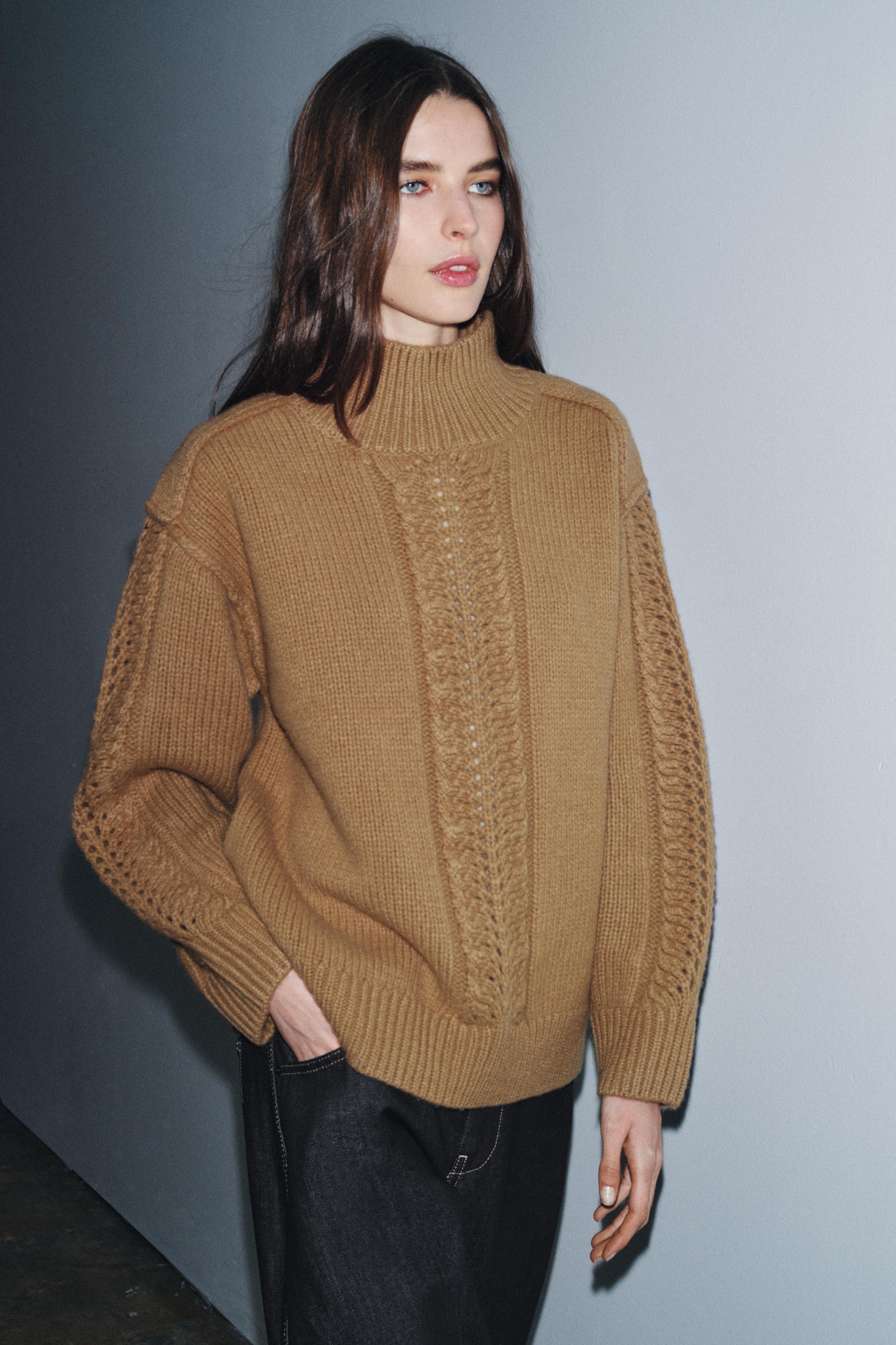 100% WOOL TEXTURED JUMPER